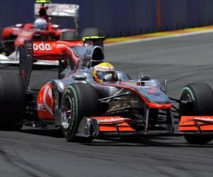 пазл Льюис Хэмилтон - McLaren - Валенсия 2010